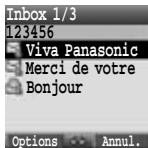 PANASONIC X400 - Lire un message reçu - 6