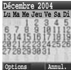 PANASONIC X400 - Affichage du calendrier - 2