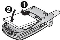 PANASONIC X400 - Mise en place de la batterie - 1