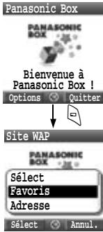 PANASONIC X400 - Options du navigateur (Favoris) - 4
