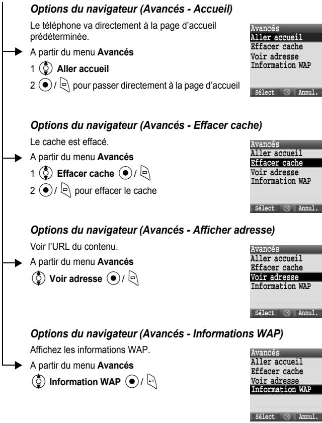 PANASONIC X400 - Options du navigateur (Recharger page) - 2