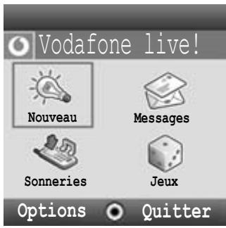 PANASONIC X401 - Affichage de Vodafone live! - 1