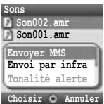 PANASONIC X401 - Options du fichier son (Mes sons) - 4