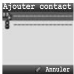 PANASONIC X401 - Dans le menu Ajouter contact - 1