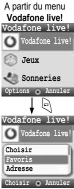 PANASONIC X401 - Options du navigateur (Favoris) - 1