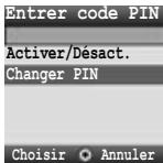PANASONIC X401 - Entrée du PIN (Activation/Désactivation de l'entrée du code PIN) - 2