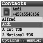 PANASONIC X401 - Navigation des Contacts - 3