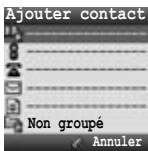 PANASONIC X401 - Dans le menu Ajouter contact - 1