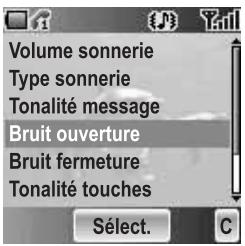 PANASONIC X500 - A partir du menu Bips - 1