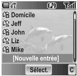 PANASONIC X500 - A partir du menu de la Liste contacts - 1