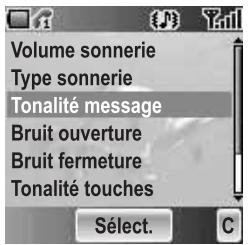 PANASONIC X500 - A partir du menu Bips - 1
