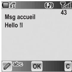 PANASONIC X500 - Msg accueil - 1