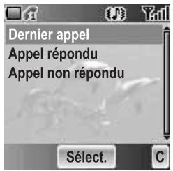 PANASONIC X500 - Emettre un appel à partir de la Liste Derniers appels - 1