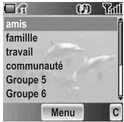 PANASONIC X500 - A partir du menu Contacts - 1