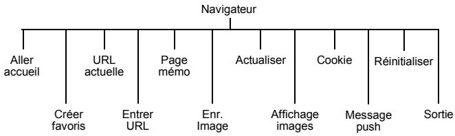 PANASONIC X70 - Le menu du navigateur - 1