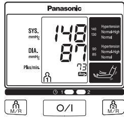 PANASONIC EW3122 - RAPPEL DES VALEURS DE MESURE MÉMORISÉES - 2