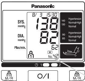 PANASONIC EW3122 - Cet apparéil peut mémoriser séparément 42 mesures pour deux personnes différentes. - 3