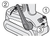 PANASONIC EY7440 - Instellen van de stand van de riemclip - 1