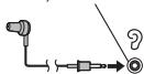 PANASONIC RF-U350 - Ascolto del suono con l'auricolare (non fornita) - 1