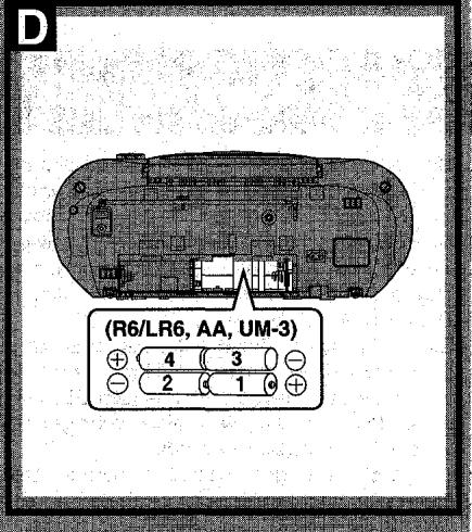 PANASONIC RX-D17EG - Utilisation des piles - 4