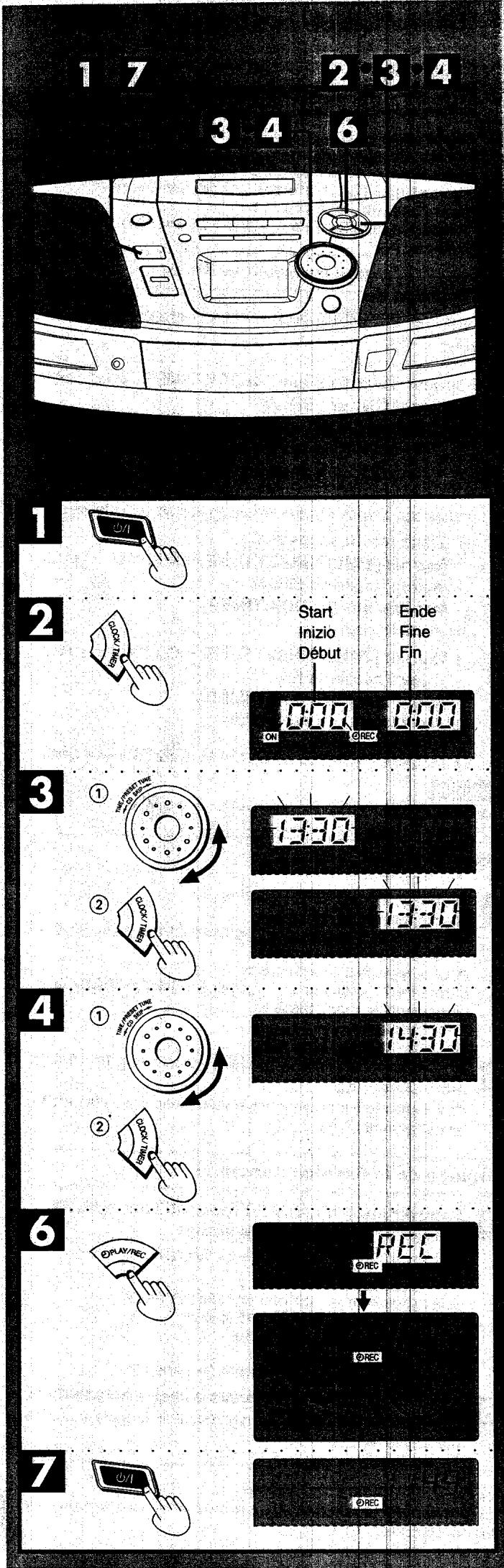 PANASONIC RX-ES20 - Réglage de la fonction minuterie - 2