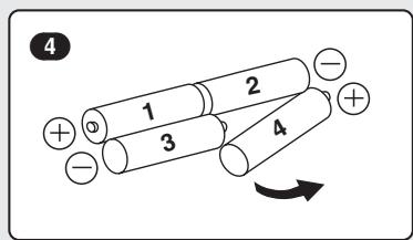 PANASONIC RX-ES29 - Retrait des piles 4 - 5