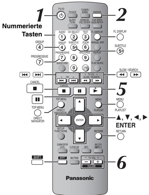 PANASONIC SC-HT335 - Verwendend der Fernbedienung - 1