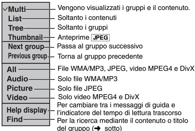 PANASONIC SC-HT335 - Premere [, ] per selezionare una voce e quindi premere [ENTER]. Le voci visualizzate cambiano a seconda del contento del disco. - 1