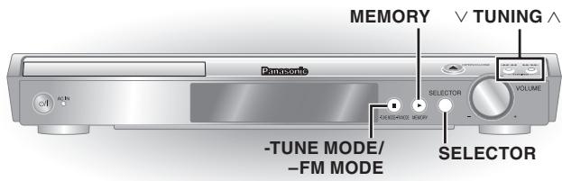 MEMORY √ TUNING ^ Panasonic SELECTOR VOLUME -FLUENCE BODY -TUNE MODE/ -FM MODE SELECTOR