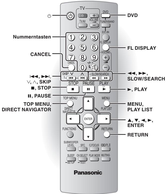 PANASONIC SC-HT340 - Verwenden der Fernbedienung - 1