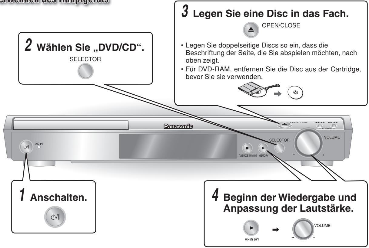 PANASONIC SC-HT340 - Verwenden des Hauptgeräts - 1