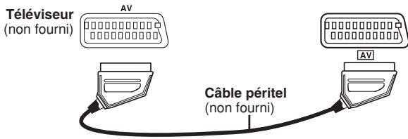Téléviseur (non fourni) AV Câble péritel (non fourni)