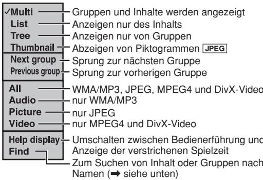 PANASONIC SC-HT340 - Gebrauch von Untermenüs - 1