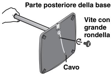 Parte posteriore della base Vite con grande rondella Cavo