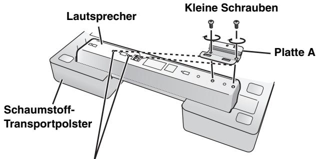 PANASONIC SC-HT520 - ① Entfernen Sie die Schraube, und trennen Sie die Befestigungsplatte in ihre zwei Teile. - 2