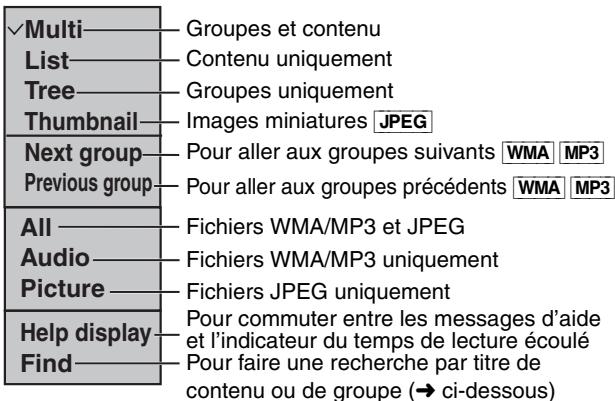 PANASONIC SC-HT520 - Utilisation du sous-menu WMA MP3 JPEG - 1