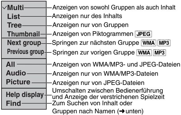 PANASONIC SC-HT520 - Gebrauch von Untermenüs WMA MP3 JPEG - 1