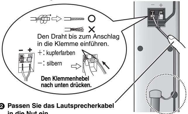 PANASONIC SC-HT520 - Schließen Sie die Lautsprecherkabel an. - 1