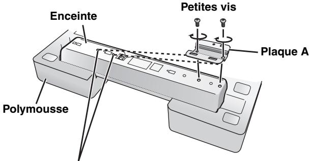 PANASONIC SC-HT520 - Fixez les supports aux enceintes avant et surround. - 2