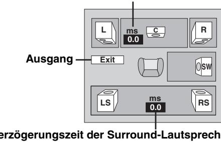 PANASONIC SC-HT535 - Ändern der Verzögerungszeit (Speaker Settings) - 2