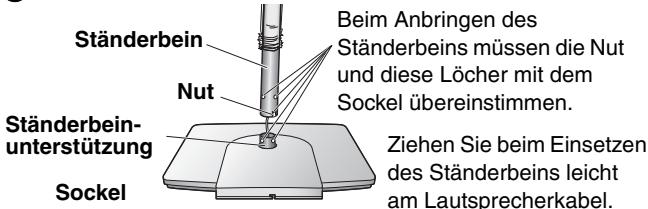 PANASONIC SC-HT535 - Montieren Sie die Laufsprecherstand. - 2