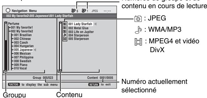 PANASONIC SC-HT535 - Pour生存 le contenu d'un groupe dans l'ordre Appuyez sur [ENTER]. - 1