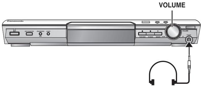 PANASONIC SC-HT535 - Baissez le volume et raccordez le casque (non fourni). - 1