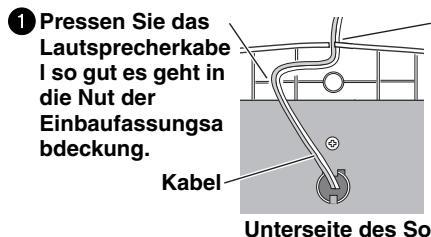 PANASONIC SC-HT535 - Sichern Sie die Lautsprecherkabel an den Sockeln. - 1