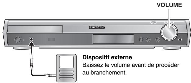 PANASONIC SC-HT540 - Baissez le volume et raccordez le dispositif externe (non fourni). - 1
