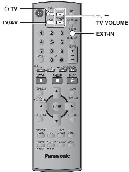 PANASONIC SC-HT540 - Réglez le volume du dispositif externe selon un niveau normal, puis réglez le volume de l'appareil principal à l'aide de la touche [VOLUME]. - 1
