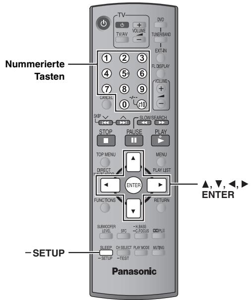 PANASONIC SC-HT540 - Other Settings (Weitere Einstellungen) Die angezeigten Einträge sind je nach Typ der Disc entsprechlich. - 1
