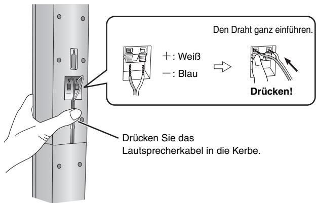 PANASONIC SC-HT540 - SchlieBen Sie das Lautsprecherkabel an. - 1