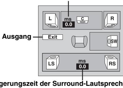PANASONIC SC-HT845 - Ändern der Verzögerungszeit (Speaker Settings) - 2