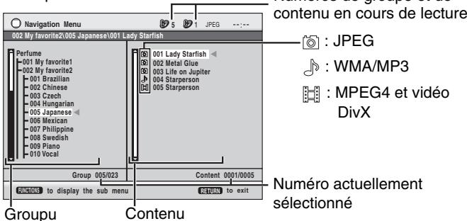 PANASONIC SC-HT845 - Pour生存 le contenu d'un groupe dans l'ordre Appuyez sur [ENTER]. - 1